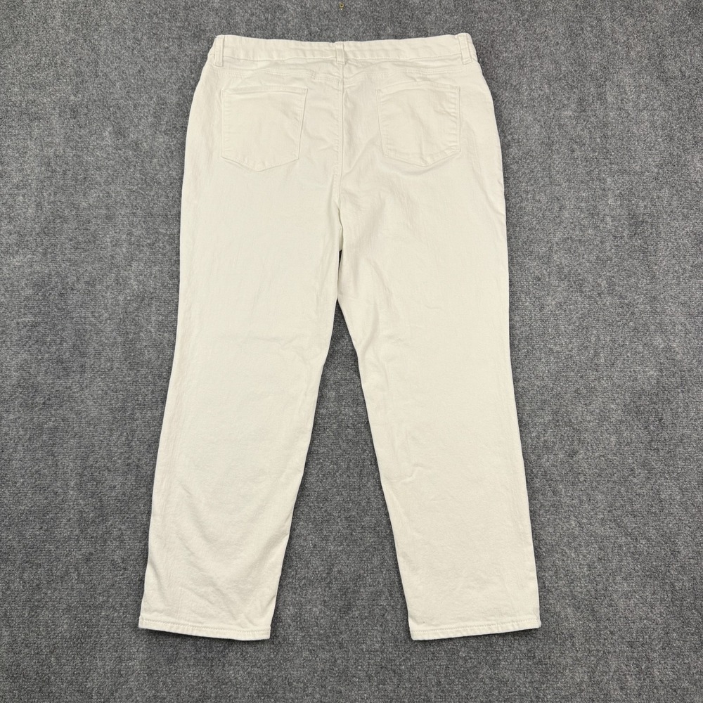 Chico's Womens Perfect Stretch Girlfriend Slim Leg Ankle Jeans US Size 16 White - Picture 6 of 13